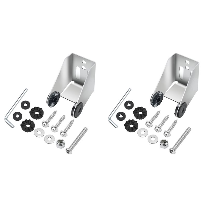 Fish Finder Mount - 2個入り ヘビーデューティーメタルトランスデューサー取り付けブラケット XM/XNTシリーズ魚群探知機トランスデューサー対応 シルバー