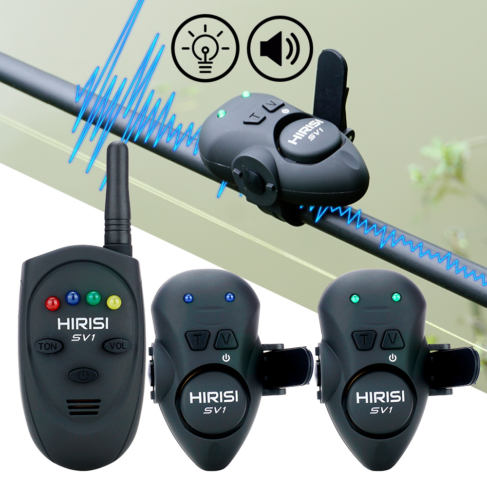 Hirisi 釣り餌アラームセットポータブルケース発光釣りバ - Bite Indicator のレビューと価格