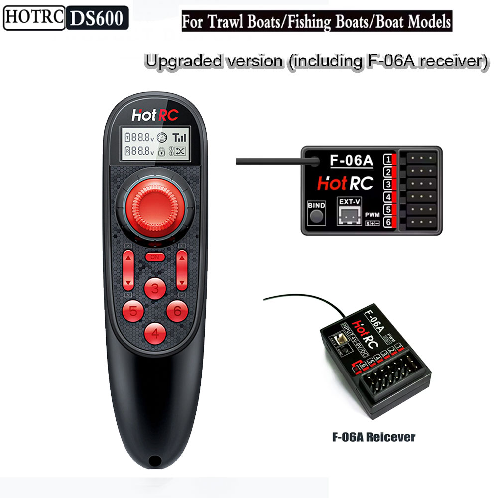 HOTRC DS600 ワイヤレスリモコンアップグレードシス - Fish Finder Battery のレビューと価格