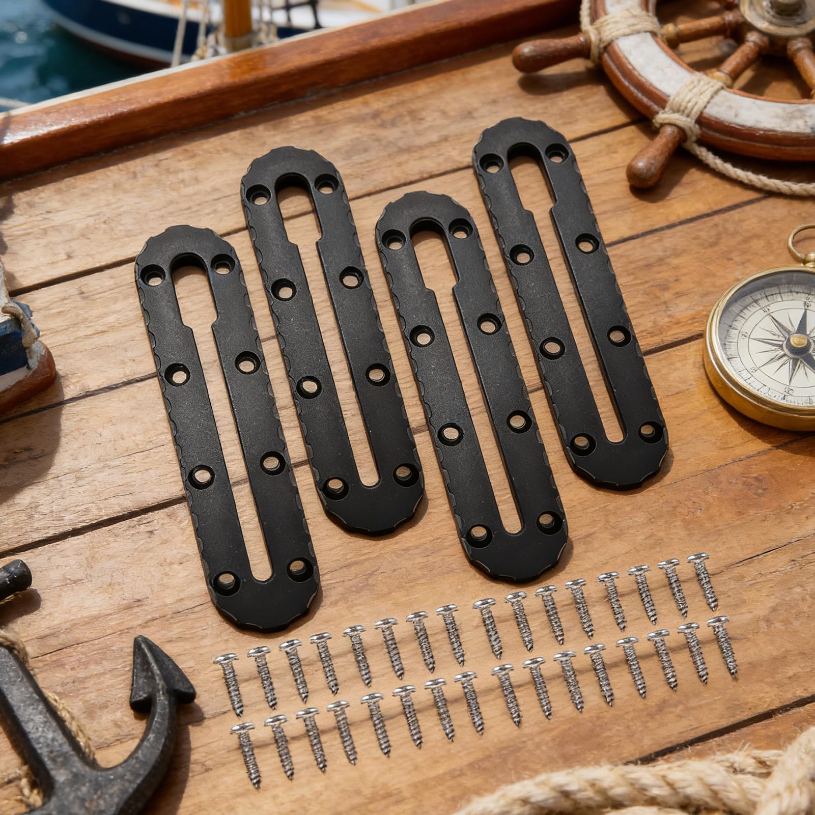 カヤックギアトラック ネジ付き 4 ピース ロープロファイル - Fish Finder Mount のレビューと価格